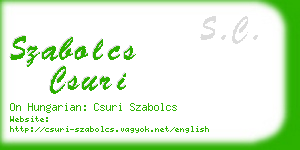 szabolcs csuri business card